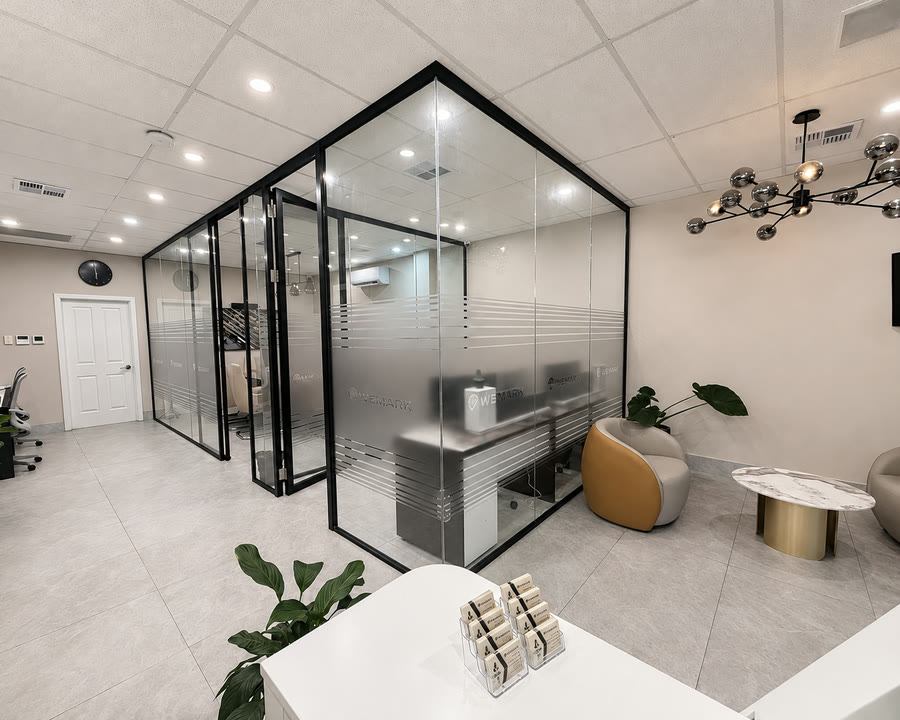 Reception and the meeting room at the Wemark office, Blair Athol